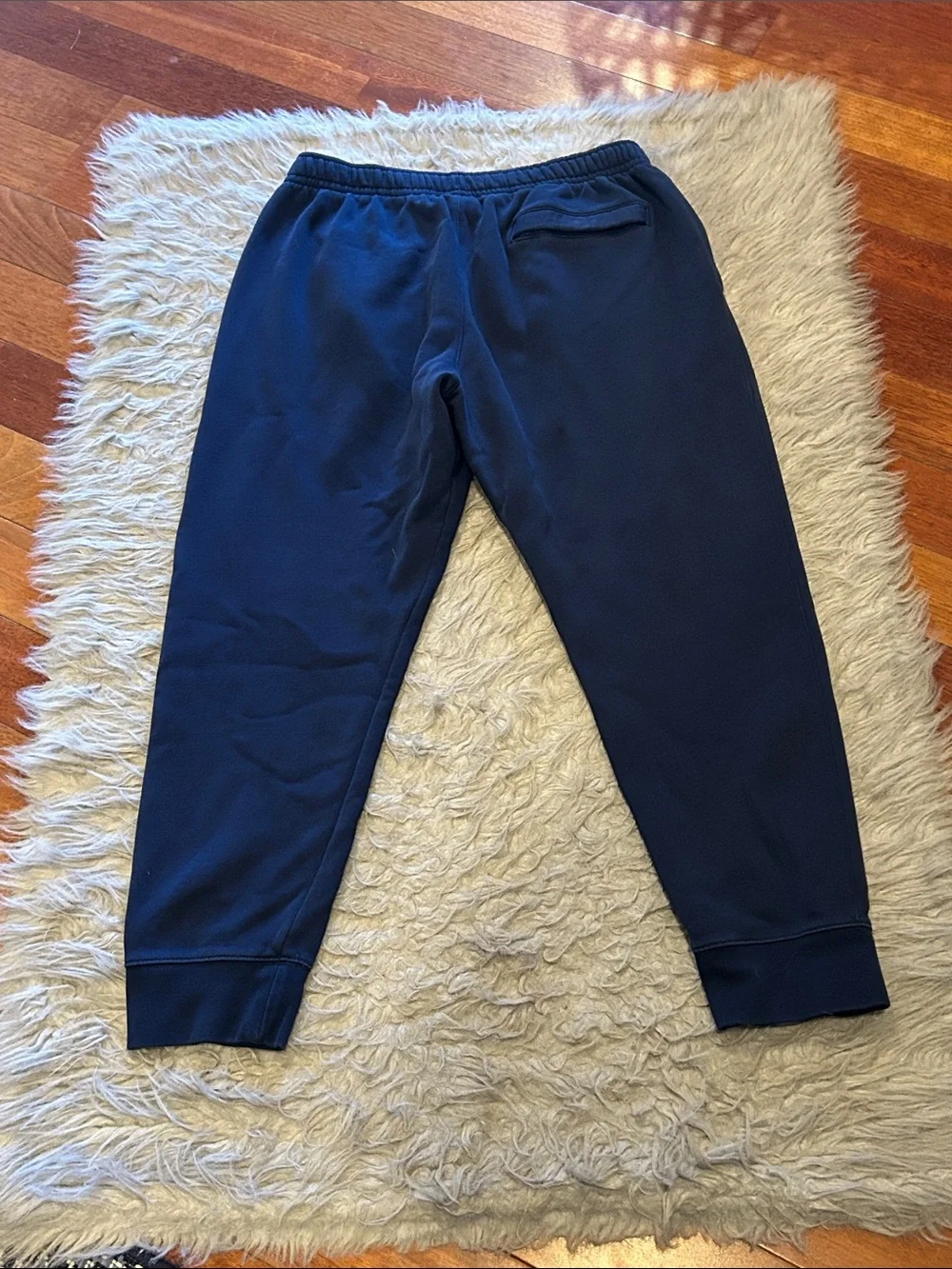 Nike Men’s  Dark Blue Fleece Joggers with White Swoosh